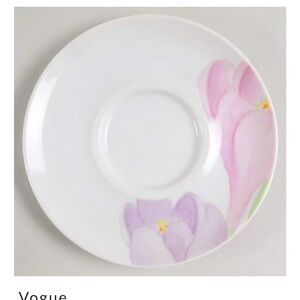 Mikasa Vogue Floral Saucer with Purple and Pink Design